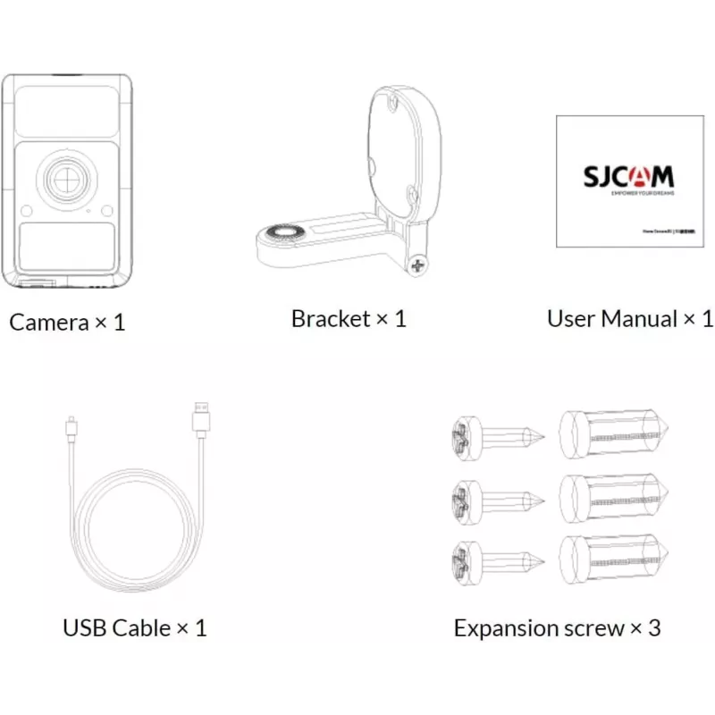 SJCAM S1 White belaidė apsaugos kamera