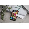 Dėklas iKins iPhone XR su vyšnių žiedų raštu, juodas