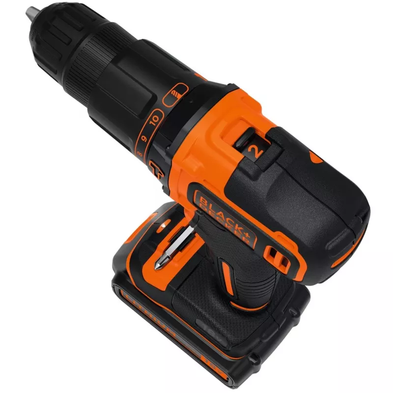 Gręžtuvas Black & Decker BDCHD18KB-QW bešepetėlis, juodas, oranžinis