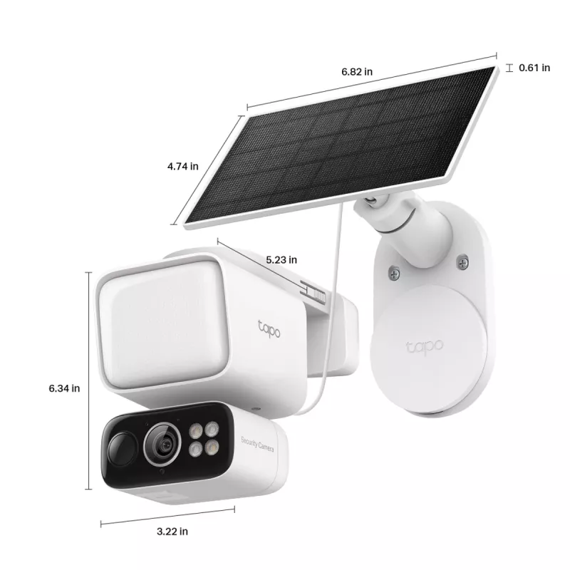 TP-Link TAPO C615F KIT apsaugos kamerų rinkinys, LED prožektorius su saulės baterija, 2304 x 1296 pikseliai, lauko, PTZ