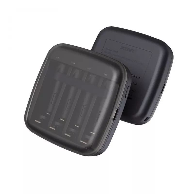 Įkroviklis XTAR BC4, skirtas AA/AAA NiMH ir Li-ion baterijoms, 4 lizdai, DC/USB įvestis, juodas