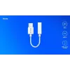 USB Type-C (M) – Jack 3,5 mm (M) garso adapteris baltas SAVIO AK-51