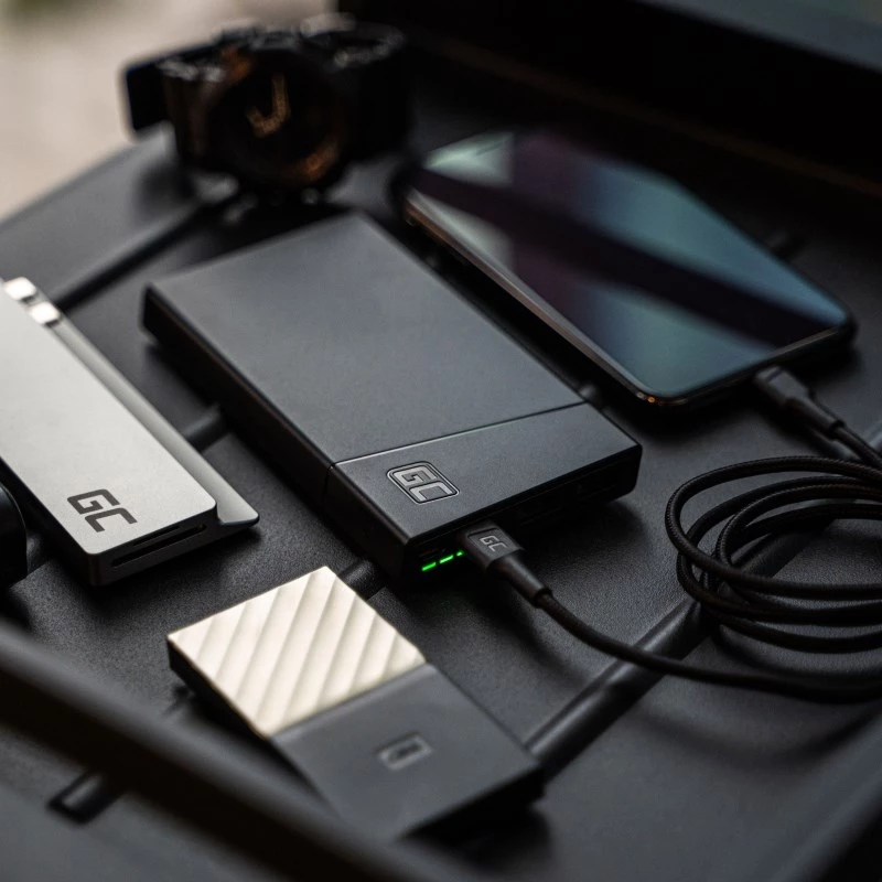 Green Cell PBGC02S išorinis akumuliatorius (power bank) Li-Pol 10000 mAh juodas