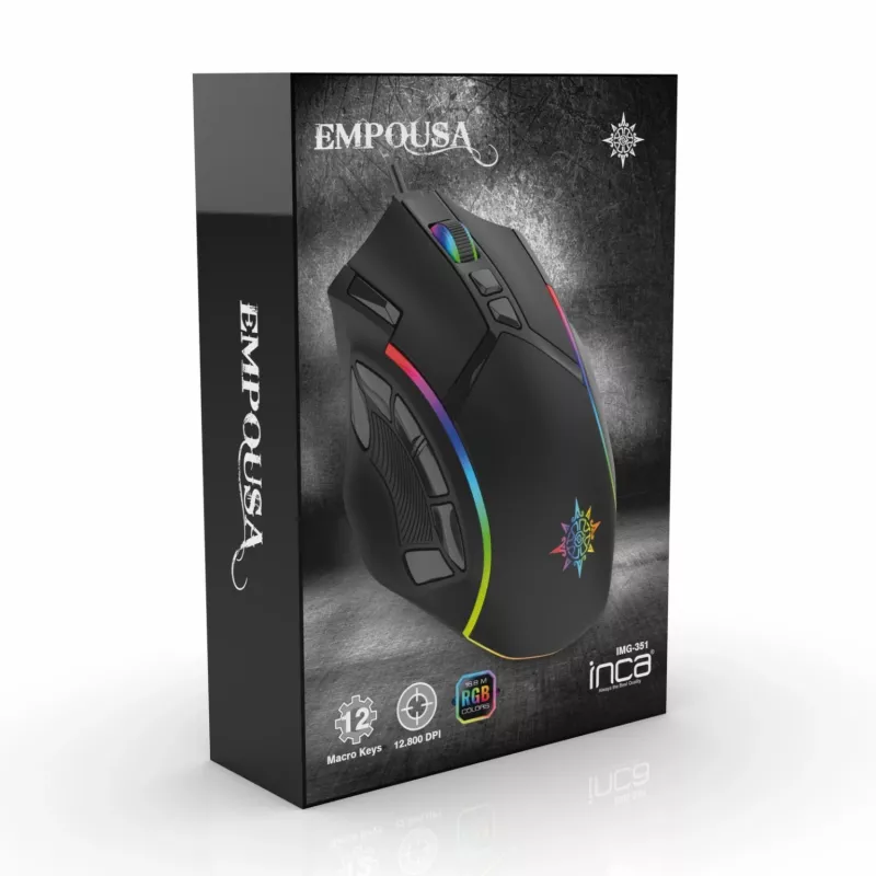 Žaidimų pelė Inca IMG-351 USB Type-A optinė, dešiniajai rankai