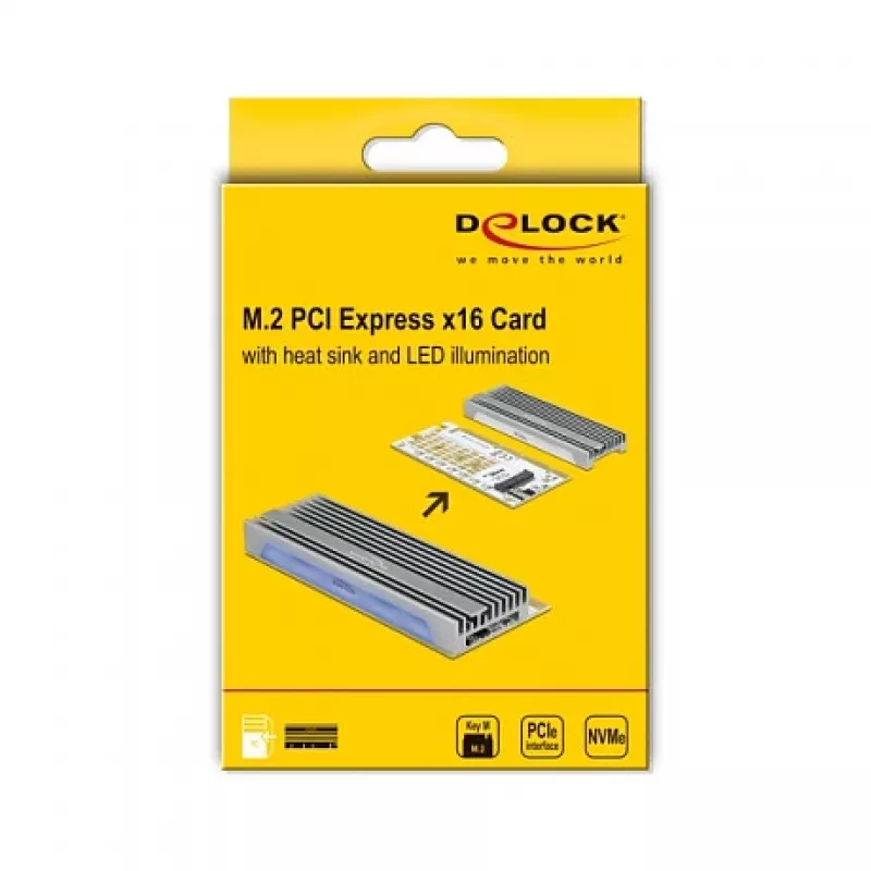 PCI Express x16 kortelė DeLOCK 90566 NVMe M.2 Key M