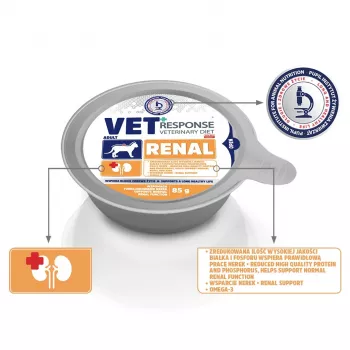 VET RESPONSE Renal šlapias kačių ėdalas 85g