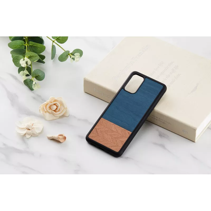 Dėklas Man and Wood Galaxy S20+ denim juodas – apsauginis dangtelis Samsung Galaxy S20+