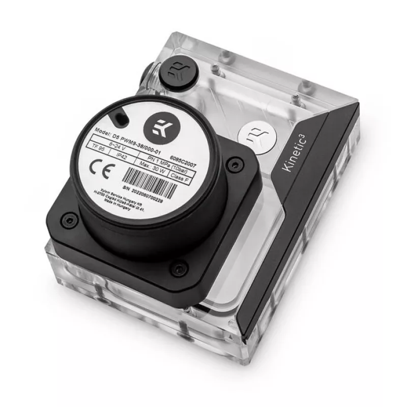 EK Water Blocks EK-Quantum Kinetic3 FLT D5 PWM išlyginimo bakelio ir siurblio kombinacija - 92mm, D-RGB, akrilas