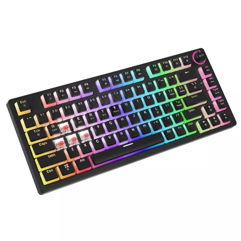 Gaming klaviatūra Savio SAVGK-PHENIX RED PUDDING Mechaninė RGB Belaidė