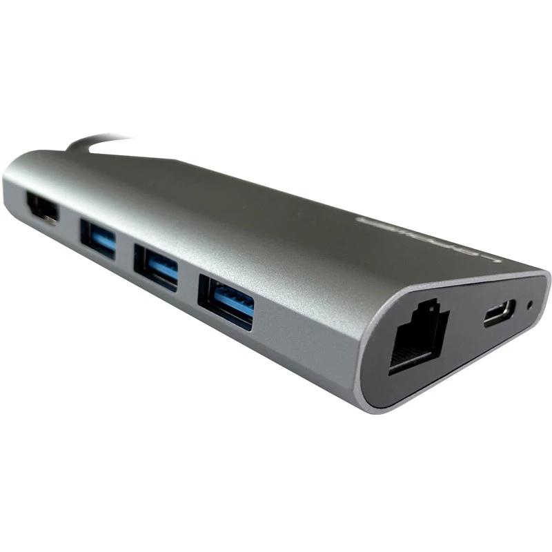 LC-Power LC-HUB-C-MULTI-5 USB 3.2 Gen 1 Type-C laidinis dokas nešiojamam kompiuteriui