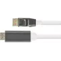PYTHON PYT M0224 – DP 1.4 į HDMI 2.0 A kištukinis laidas, nailoninis, 4K@60Hz, 5 m, baltas