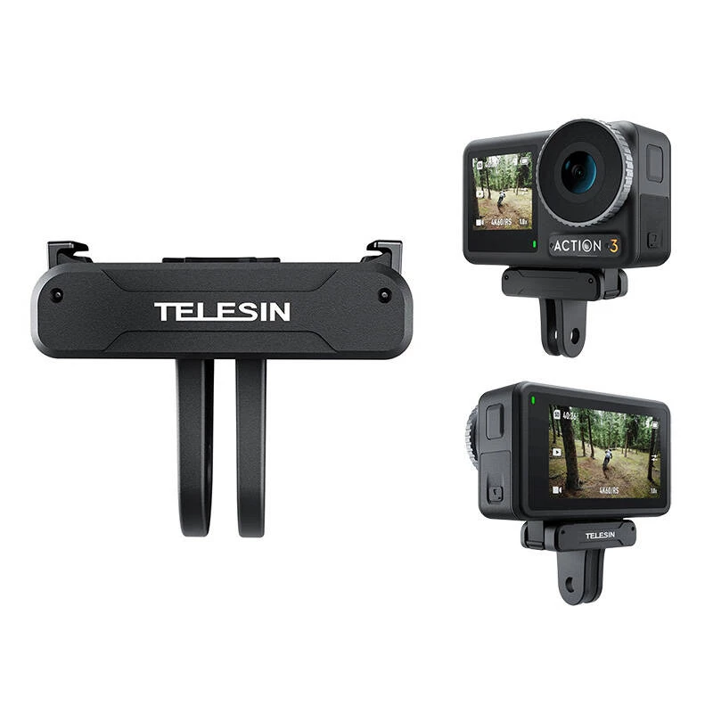Magnetinis dviejų nagų adapteris Telesin OA-TPM-T04, skirtas DJI Action 4/3 kamerai