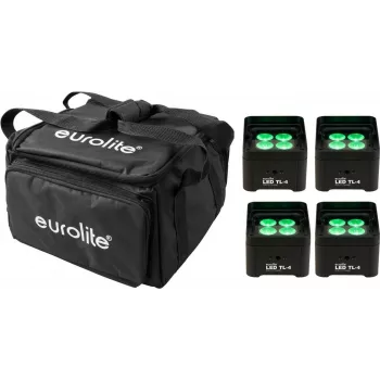 LED trussinis šviestuvas EUROLITE TL-4 4x su minkštu dėklu, kompaktiškas scenos/klubo apšvietimo įrenginys