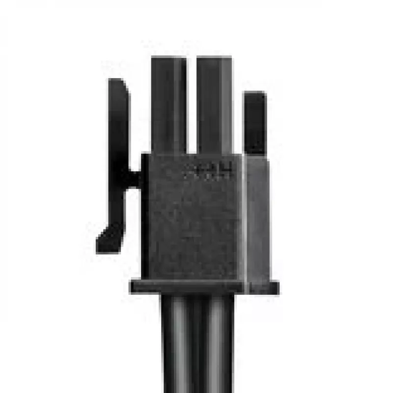 CableMod Basics Universal 12V 2x6 kabelis, 90° jungtis, 16 kontaktų į 16 kontaktų - juodas, 60 cm, var. A