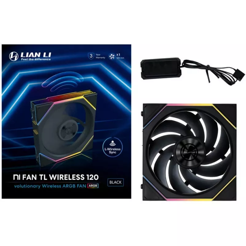 Lian Li UNI FAN TL 120mm ARGB korpuso ventiliatorius – juodas