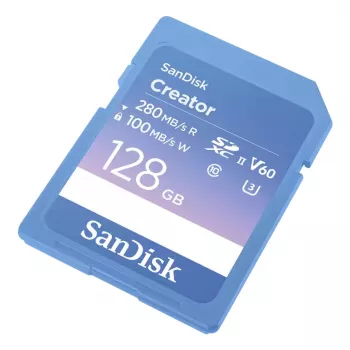 SanDisk Creator SDXC UHS-II atminties kortelė 128GB, skaitymo greitis iki 280 MB/s