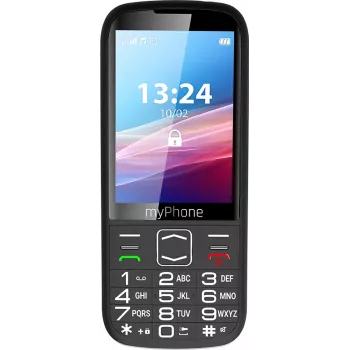 Mobilusis telefonas myPhone HALO 4 LTE juodas | 3.5 colio | TFT | 128 MB | 64 MB | Dual SIM | 3G | Bluetooth | 2 MP kamera | 2500 mAh
