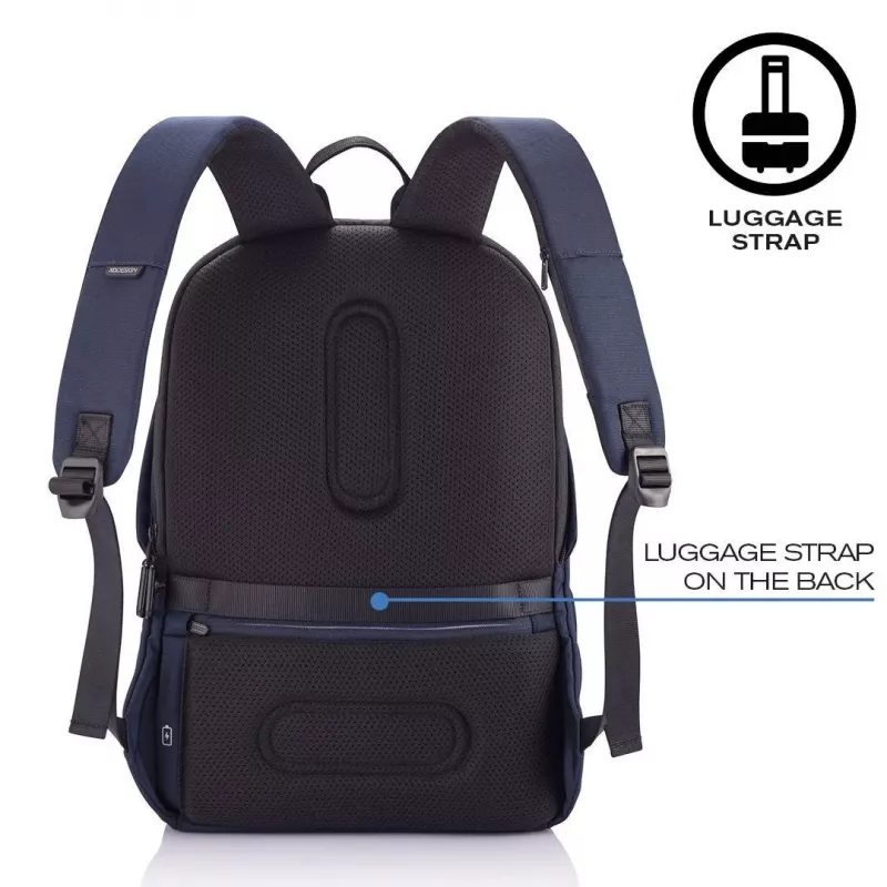 Kuprinė XDDESIGN Bobby Soft su 15,6 col. kišenė nešiojamam kompiuteriui, 16 L, tamsiai mėlyna, PET
