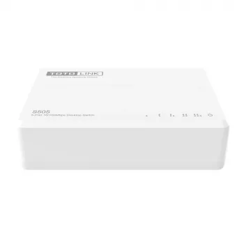 Nevaldomas jungiklis TOTOLINK S505-V5 5 prievadai Fast Ethernet 10/100 Baltas