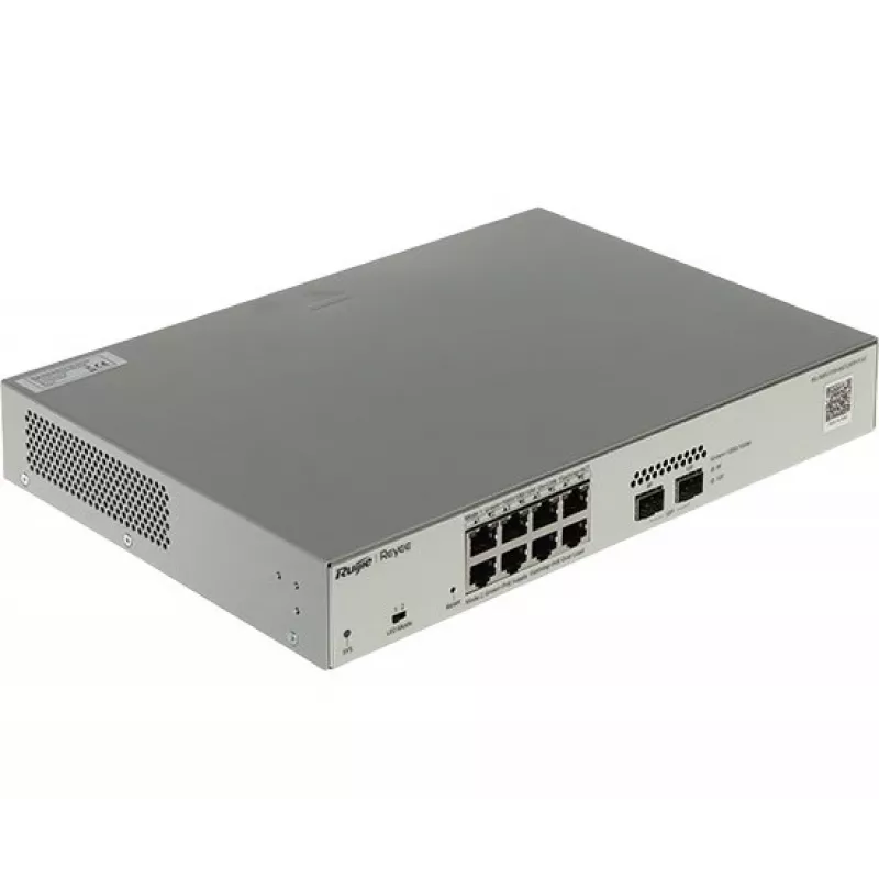 Ruijie Networks RG-NBS3100-8GT2SFP-P-V2 valdomas L2 tinklo jungiklis Gigabit Ethernet (10/100/1000) su PoE, metalinis