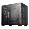 PC korpusas DeepCool CG530 4F Midi Tower Juodas — grūdintas stiklas, ATX/ITX/Micro ATX, 3x120mm ventiliatoriai, USB-C