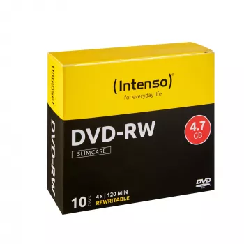 INTENSO DVD-RW 4.7 GB 4x, 10 vnt., 120 mm perrašomas optinis diskas, plonas dėklas