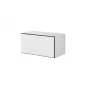Spintelė grindinė prie sienos Cama Meble ROCO RO3, 75×37×39 cm, balta/juoda/balta