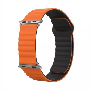 Apynė GUAN Premium Apple Watch 38/40/41/42 mm – Oranžinė ir Juoda