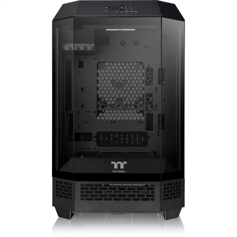 Thermaltake The Tower 300 Black Micro Tower – Kompiuterio korpusas su grūdintu stiklu, skirtas žaidimams