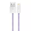 Baseus Dynamic laidas USB į Lightning, 2.4A, 2m (Violetinė)