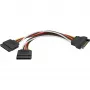 Maitinimo kabelis SATA 15pin į 2x SATA HDD DeLOCK 60105 0,15 m
