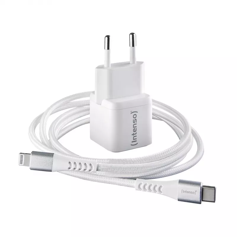 Intenso 7803052 universalus greitasis USB-C PD įkroviklis su 1,5 m USB-C–Lightning laidu