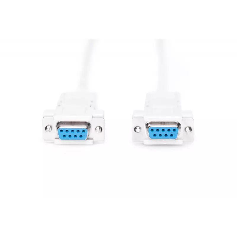 Assmann Zero-Modem jungiamasis kabelis. D-Sub9 F/F. 3,0 m. užtraukiami gaubtai. juoda (AK-610100-030-E)