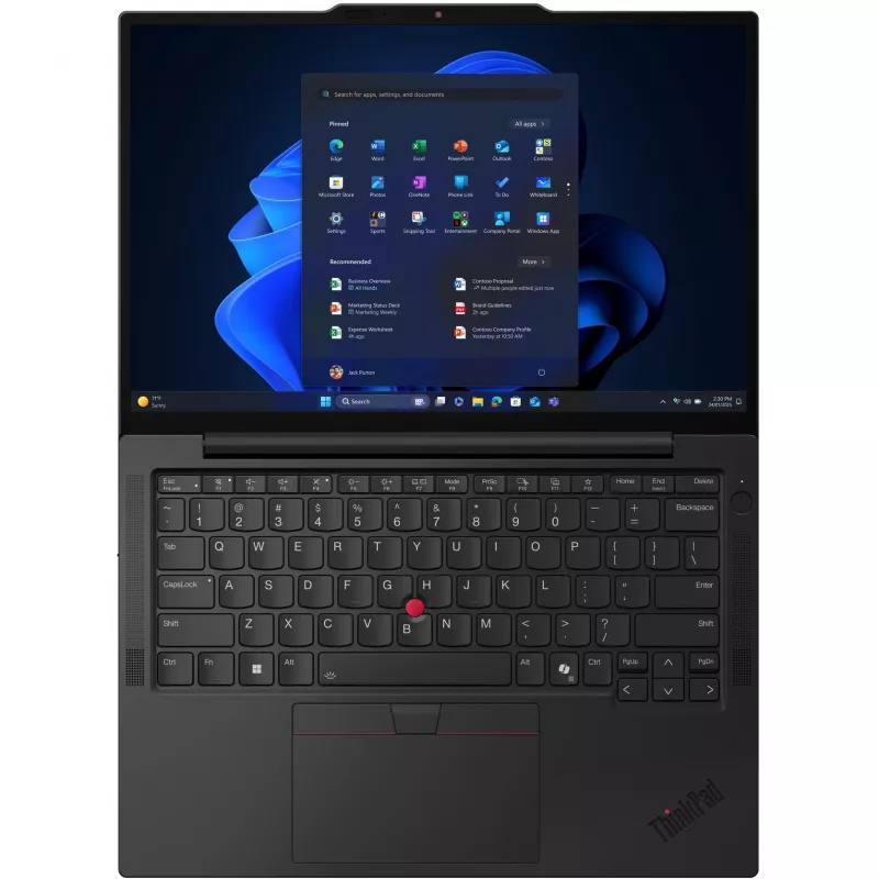 Nešiojamas kompiuteris Lenovo ThinkPad X13 Gen 6 (Intel) Intel Core Ultra 5 225U 33,8 cm (13,3 colio) WUXGA 16 GB LPDDR5x-SDRAM 512 GB SSD Wi-Fi 6E (802.11ax) Windows 11 Pro juodas