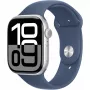 Apple Watch Series 10 GPS 46mm sidabrinis aliumininis korpusas su džinsinės spalvos dirželiu