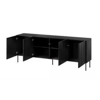 Cama komoda ISLA 200x40x75 matinis juodas