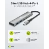 Goobay Slim 4 prievadų USB-Hub USB-C į USB-A 5 Gbit/s USB 3.2 (76563)