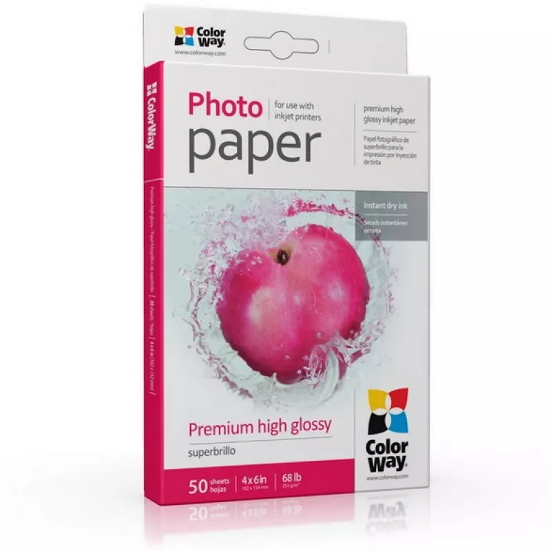 Foto popierius ColorWay PSG2550504R blizgus 255 g/m² 10x15 cm 50 lapų