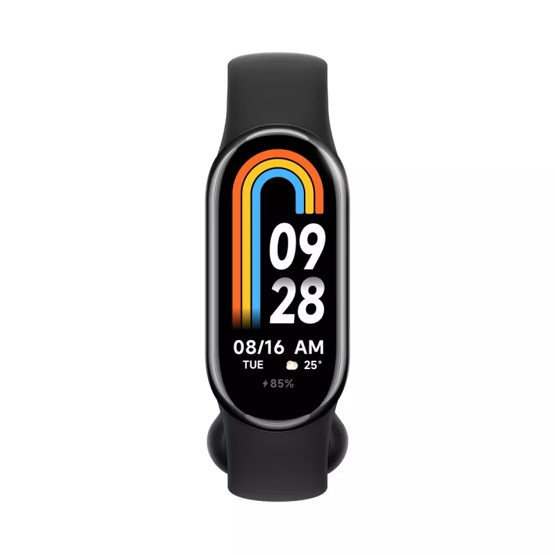 Xiaomi Smart Band 8 Juoda, išmanioji apyrankė, Bluetooth 5.1, 190mAh, 1.62 colio, 5 ATM, akselerometras, PPG jutiklis, giroskopas