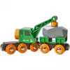 BRIO Clever Crane Wagon Lift and Load juodai žalias