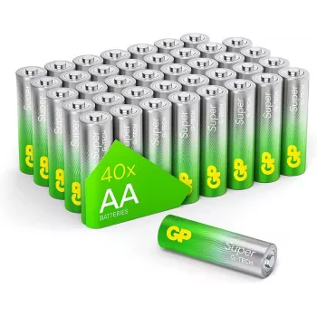 AA šarminės baterijos GP Long Lasting Power 1,5 V, pakuotė po 20 vnt.