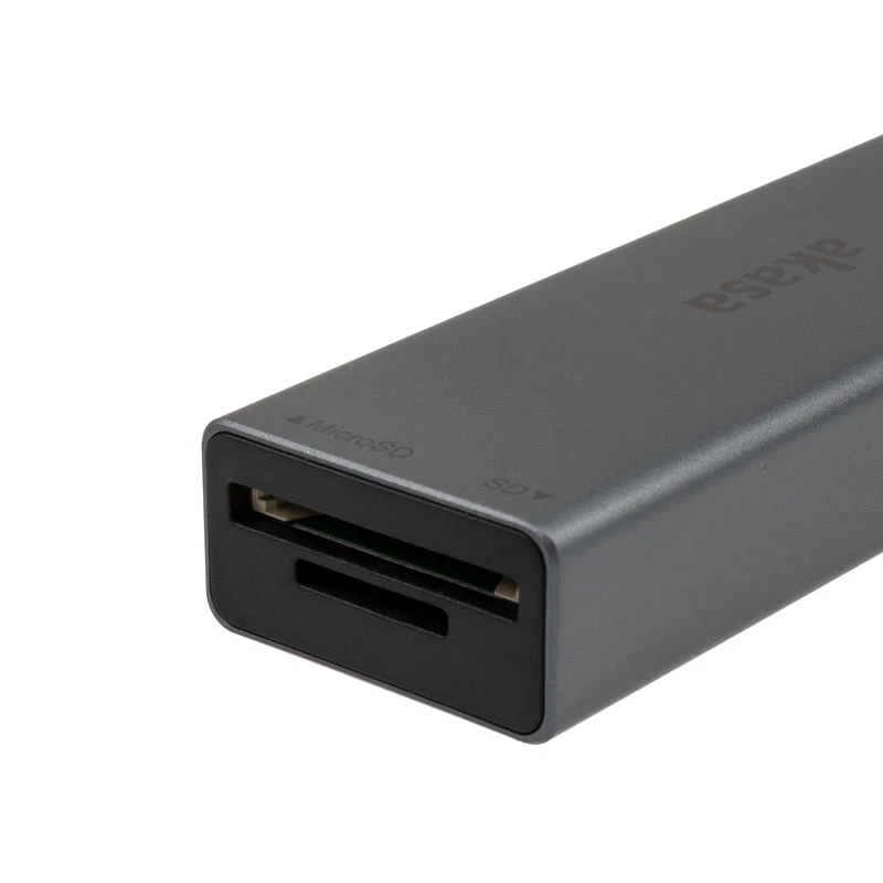 Card Reader Akasa AK-CR-09BK USB 2.0 Type-C pilka