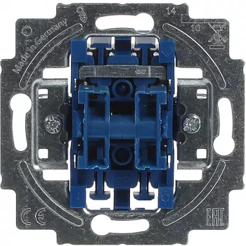BUSCH JAEGER 2020/4 US Kištukinis lizdas, laidinis, juodas/pilkas, 250 V, 71 mm x 25 mm