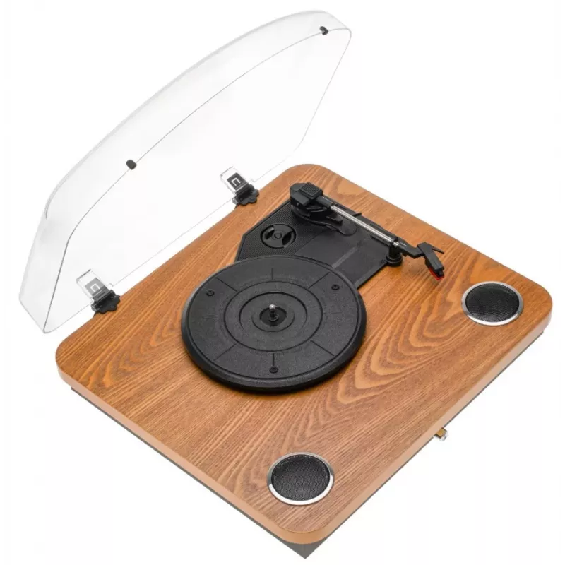Patefono grotuvas Adler AD 1914 su USB, Bluetooth 5.4, keramine plokštele, įmontuotais garsiakalbiais