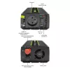 Automobilinis keitiklis Qoltec Monolith 1200 W juodas 12 V