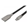 NATEC kabelis USB-C/A 2.0 1m Prati 1m juodas metalinis