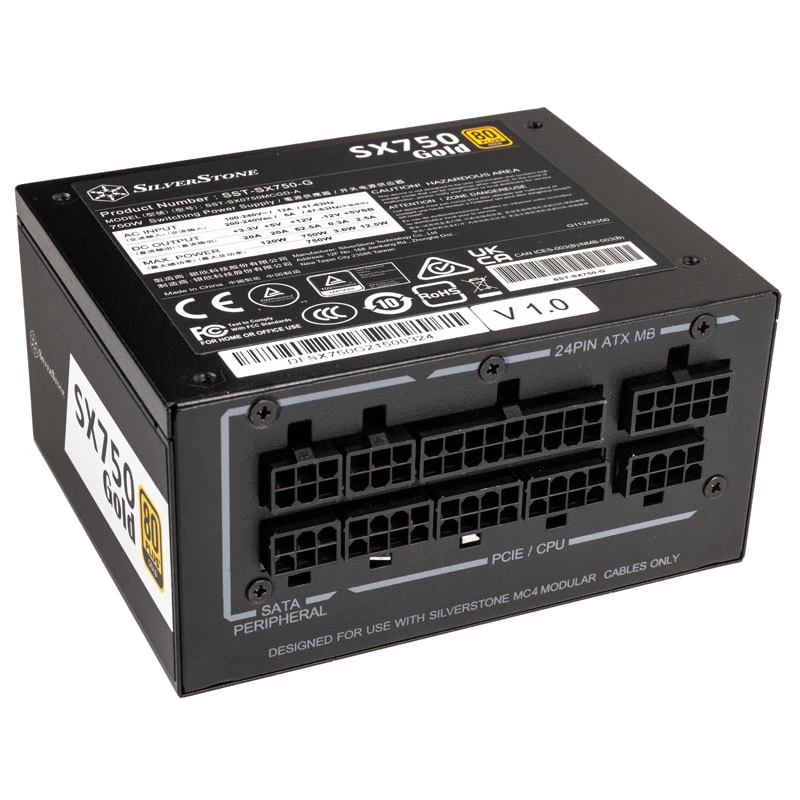 SilverStone SST-SX750-G 80 PLUS Gold modulinis maitinimo blokas - 750 W - SFX - 80 PLUS Gold