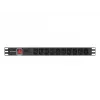 LANBERG PDU-10I-0200-IEC-BK maitinimo skirstytuvas – 10× C13 lizdų, 2 m laidas, 10 A, 2500 W, juodas