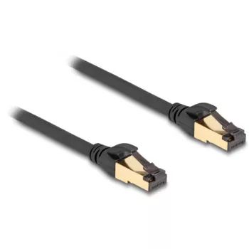 Tinklo kabelis DeLOCK RJ45 Cat.6A vyriškas–vyriškas S/FTP 1 m juodas