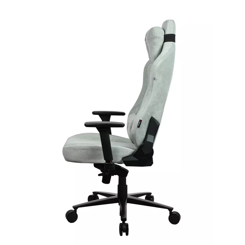 Žaidimų kėdė Arozzi Vernazza SoftFabric Pearl Green – ergonominė sėdynė iš minkšto audinio